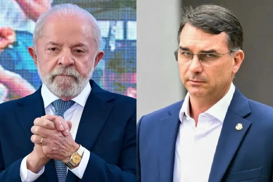 Pesquisa aponta Flávio Bolsonaro à frente de Lula em cenário de 1º turno
